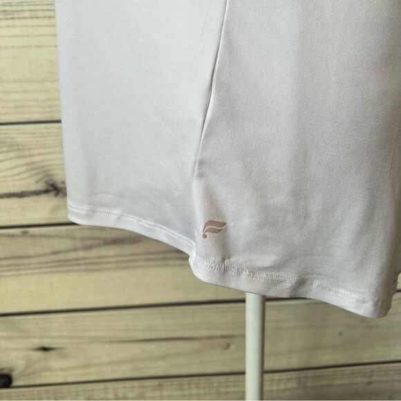 Fabletics White Lightweight Split Back Athletic Tank Top - Picture 4 of 9